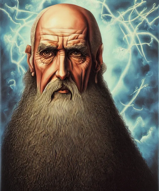 Image similar to portrait of Saruman in Breaking Bad, lowbrow painting by Mark Ryden