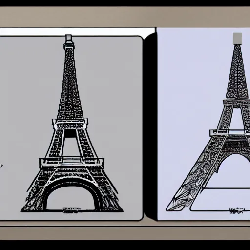 Image similar to rejected designs for the eiffel tower