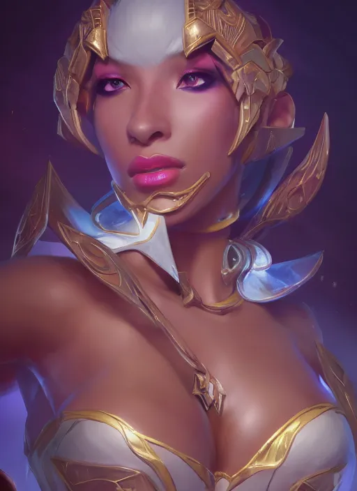 Image similar to qiyana, from league of legends, au naturel, hyper detailed, digital art, trending in artstation, cinematic lighting, studio quality, smooth render, unreal engine 5 rendered, octane rendered, art style by klimt and nixeu and ian sprigger and wlop and krenz cushart