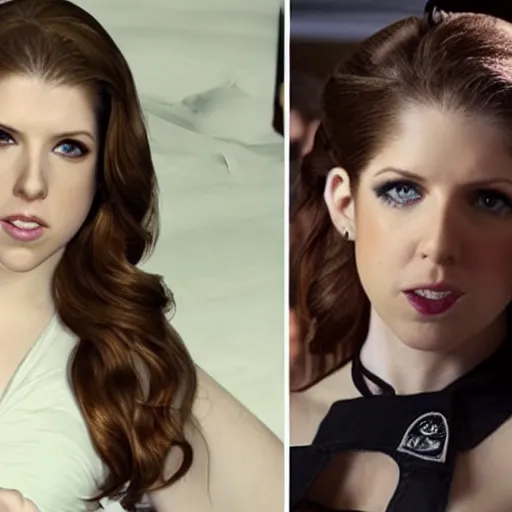 Image similar to amazing shot of Anna Kendrick in a 2029 remake of GI Jane