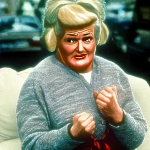 Image similar to donald trump as mrs doubtfire