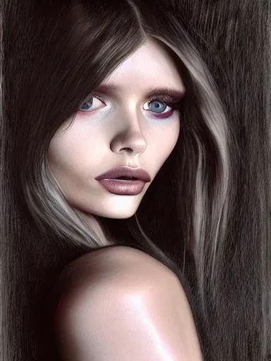 Prompt: portrait of abbey lee by unomoralez