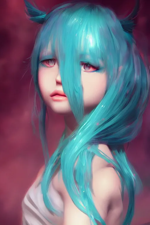 Prompt: beautiful, miku, digital painting, portrait , cinematic lighting, highly detailed, concept art, Atmosphere, illustration, smooth, sharp focus, editor's pickup, trending on artstation, trending on deviantart