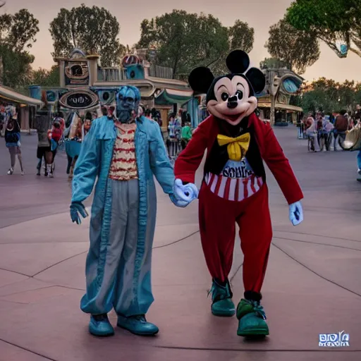 Image similar to adeformedcostumedcharacter at disneyland, kinda creepy, ultra detailed, 8 k resolution, ultrarealistic