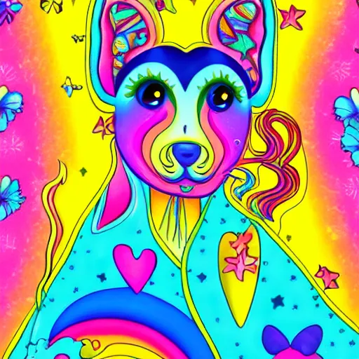 Prompt: Lisa Frank original illustration