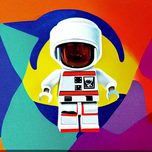 Prompt: toy astronaut painted as a blocks profile page in the lego style by lego, realistic, colorful, positive vibes, cinematic, hd