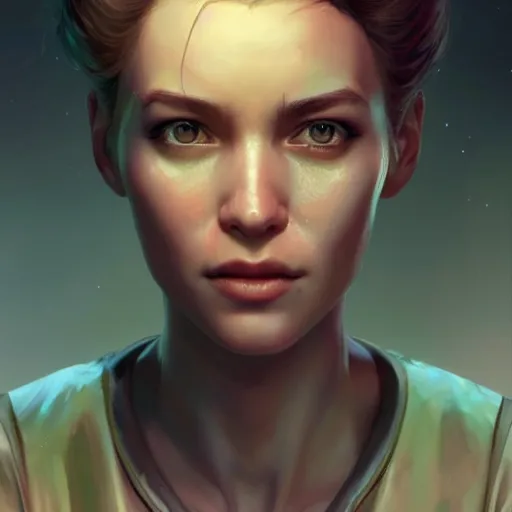 Prompt: detailed portrait of holo in fallout, detailed realistic face, digital art, by charlie bowater, by magali villeneuve, gorgeous lighting, unreal engine, movie composition