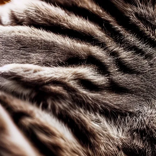 Image similar to hyperrealistic close up on cat paw, super detailed, sharp details, photorealistic, 4k render