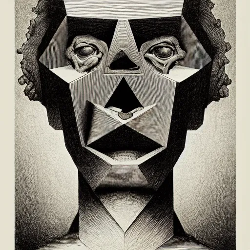 Image similar to lithography on paper secret layer dungeon conceptual figurative post - morden monumental dynamic portrait by goya and escher and hogarth, illusion surreal art, highly conceptual figurative art, intricate detailed illustration, controversial poster art, polish poster art, geometrical drawings, no blur