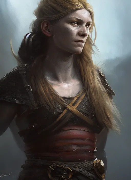 Image similar to portrait, female viking warrior, dramatic lighting, cinematic, establishing shot, extremly high detail, foto realistic, cinematic lighting, post processed, concept art, artstation, matte painting, style by eddie mendoza, raphael lacoste, alex ross