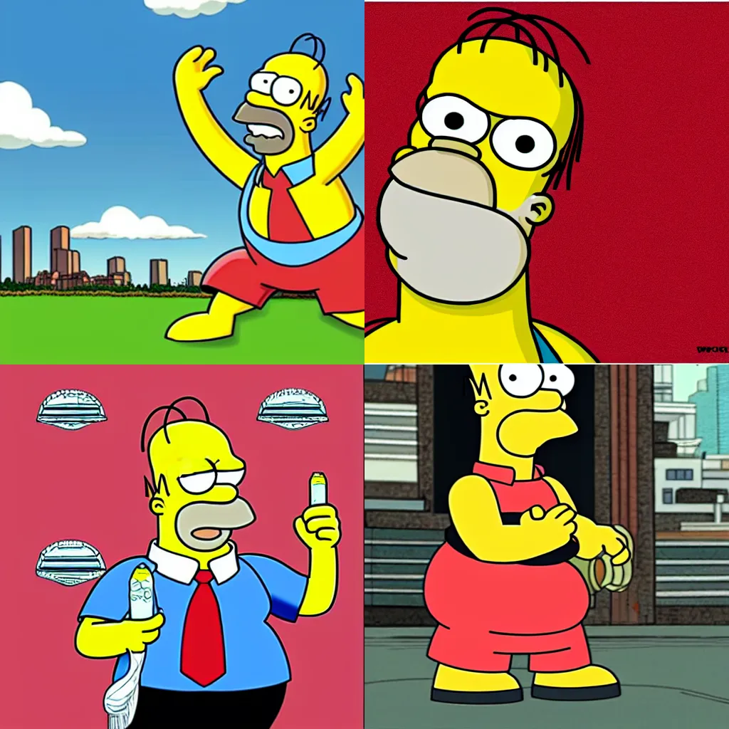 Prompt: Homer Simpson as an asian character, cartoon