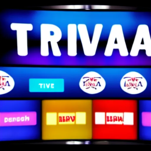 Image similar to Trivia TV show with blue crown logo