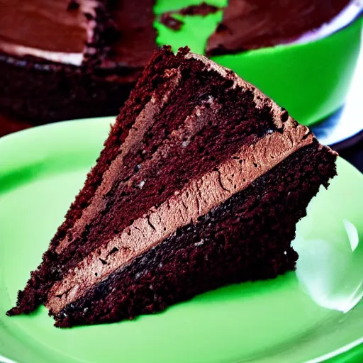 Image similar to chocolate cake with green lava