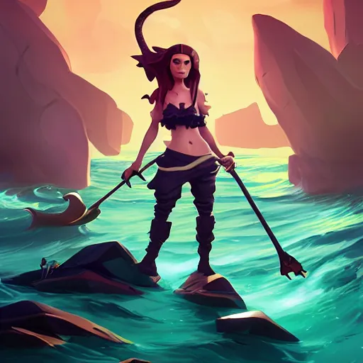 Prompt: jack the pirate mermaid on sea of thieves game avatar hero, behance hd by jesper ejsing, by rhads, makoto shinkai and lois van baarle, ilya kuvshinov, rossdraws global illumination, illustration, art by ilya kuvshinov and gustav klimt