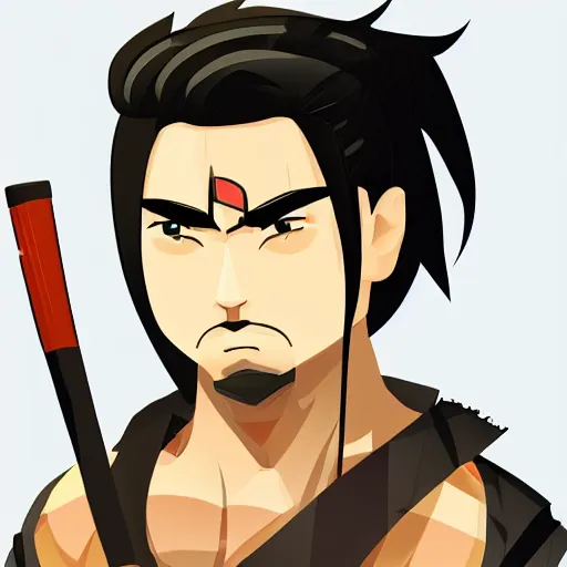 Image similar to yasuo vector, icon, high res, colour,