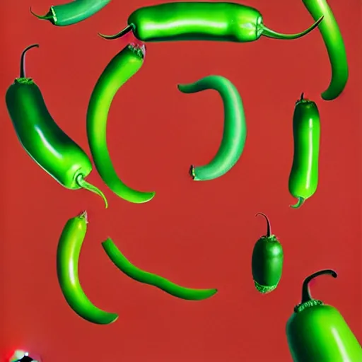 Prompt: jalapeno straw by shusei nagaoka, kaws, david rudnick, airbrush on canvas, pastell colours, cell shaded, highly detailed, intricate background, complex 3 d render, masterpiece