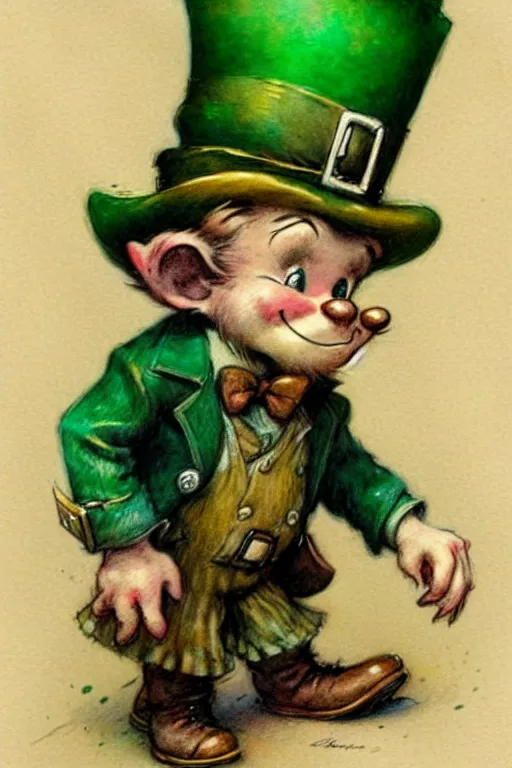 Image similar to ( ( ( ( ( 1 9 5 0 s leprechaun. muted colors. ) ) ) ) ) by jean - baptiste monge!!!!!!!!!!!!!!!!!!!!!!!!!!!!!!