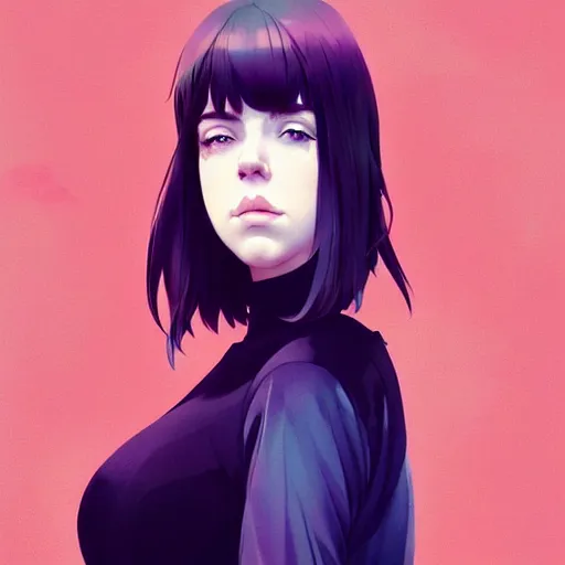 Image similar to a beautiful billie eilish christina hendricks alluring instagram model in crop top, by guweiz and wlop and ilya kuvshinov and artgerm and makoto shinkai and studio ghibli, symmetrical eyes, aesthetic, gorgeous, stunning, alluring, attractive, artstation, deviantart, pinterest, digital art