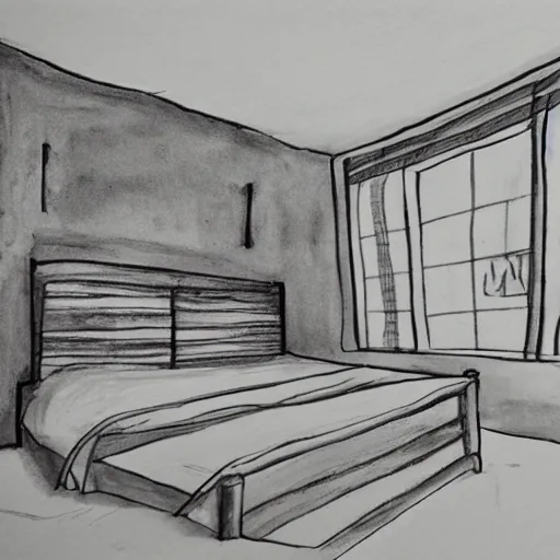 Image similar to room drawn by andrew domachowski