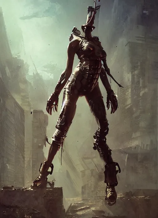 Prompt: hyper realistic photo of prehistoric cyberpunk milla jovovich, full body, rule of thirds, conceptart, saturated colors, cinematic, greg rutkowski, brom, james gurney, mignola, craig mullins, artstation, cgsociety