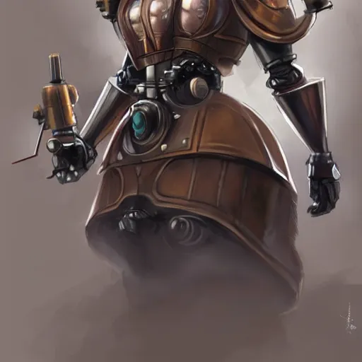 Image similar to German Kaiser Wilhelm II as a giant dieselpunk robot, portrait, concept art, art by Artgerm