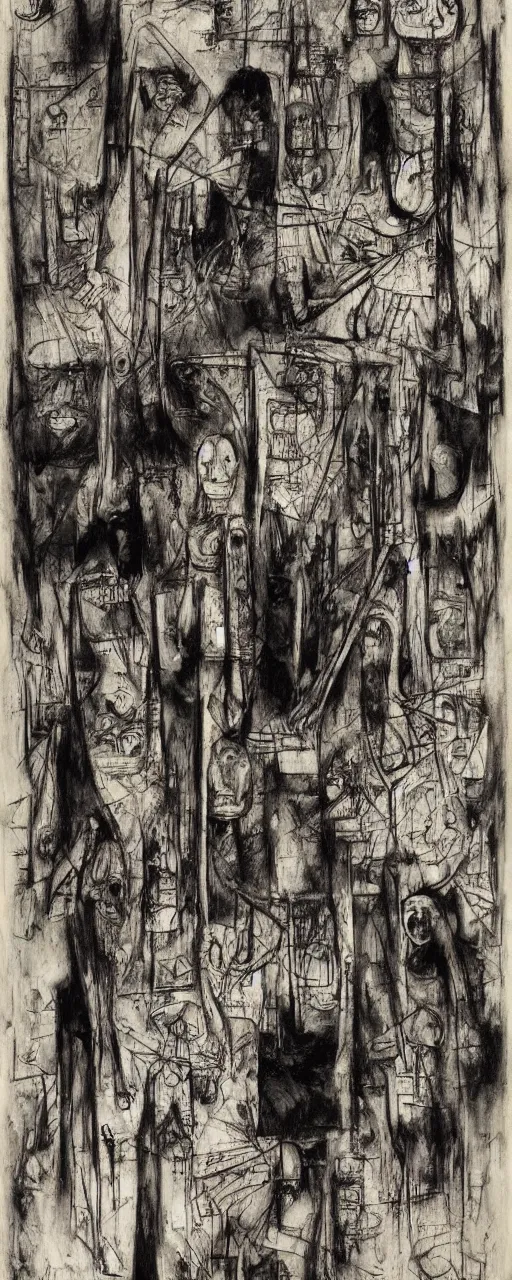 Prompt: user manual of the creator, by bernard buffet and stephen gammell and emil nolde, 8 k, trending on artstation