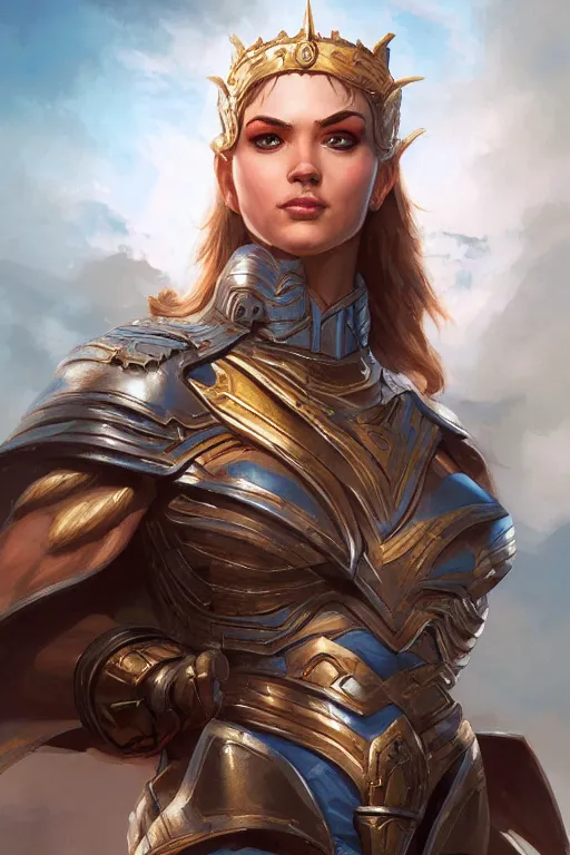 Image similar to amazon valkyrie athena, d & d, fantasy, portrait, highly detailed, headshot, digital painting, trending on artstation, concept art, sharp focus, illustration, art by artgerm and greg rutkowski and magali villeneuve