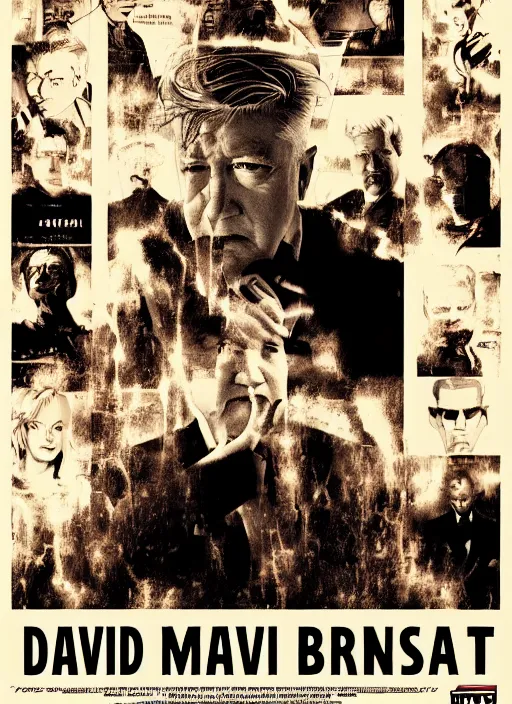 Image similar to a poster of david lynch in the marvel cinematic universe, portrait, official marvel media, poster artwork, highly detailed, 4 k