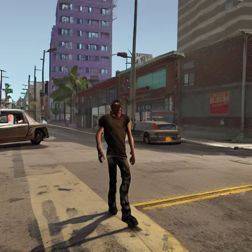 Image similar to skid row, gta, unreal engine