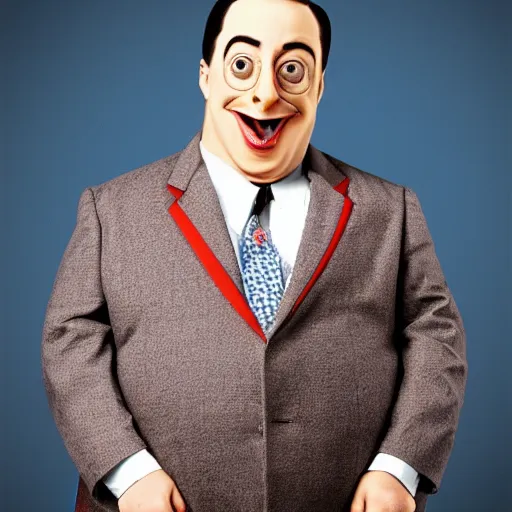 Image similar to morbidly obese Pee-Wee Herman