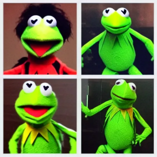 Image similar to “ the march of progress with kermit the frog ”