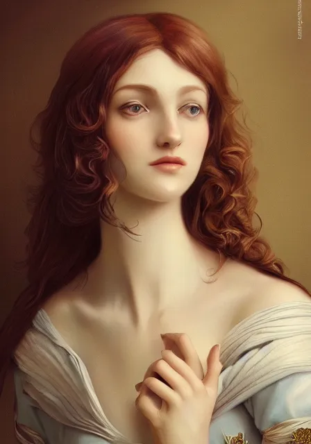 Prompt: lady, intricate, elegant, highly detailed, digital painting, artstation, concept art, smooth, sharp focus, illustration, pre - raphaelite style