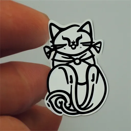 Prompt: cute Cat sticker mcbess