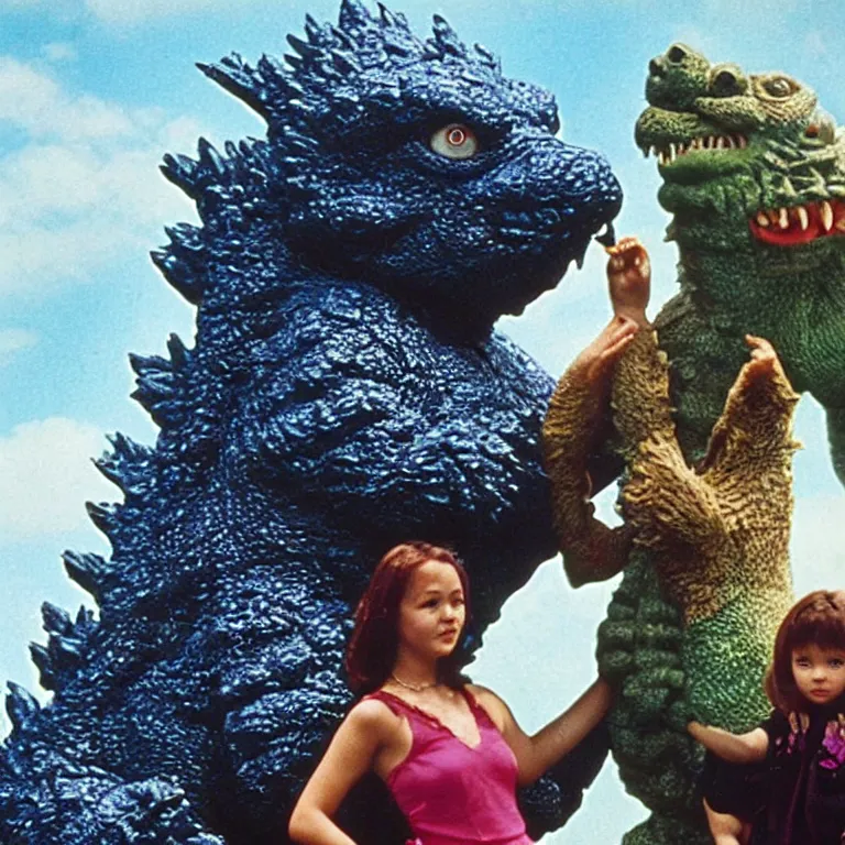 Image similar to Godzilla, Barney & Friends (1992), Hearts