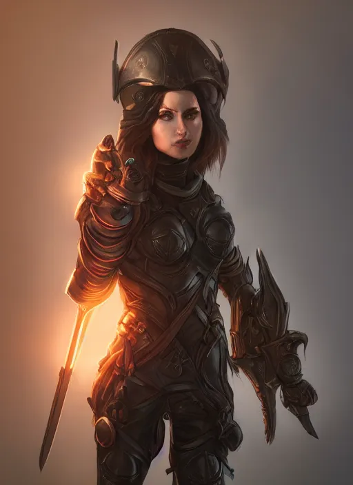 Image similar to A fantasy comic book style portrait painting of a 20 year old female as a paladin in a atmospheric dark fortress, unreal 5, DAZ, hyperrealistic, octane render, RPG portrait, ambient light, dynamic lighting