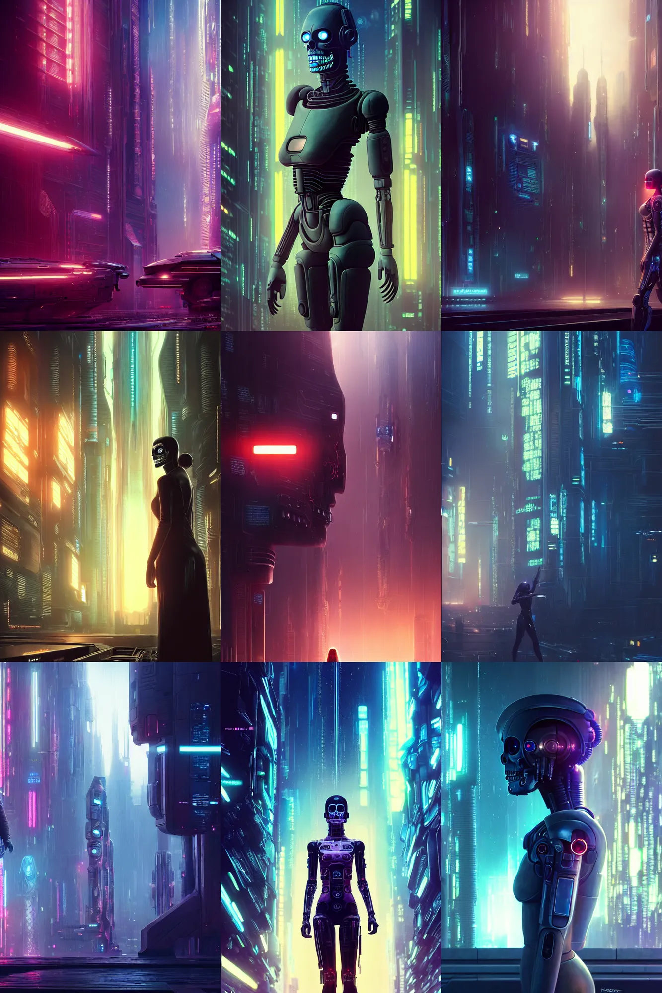 Prompt: beautiful crying! female android!, scifi movie still, intricate detailed environment, photorealistic!, octane render, concept art, cinematic, interstellar, ultra detailed, sharp, el dia los muertos!, cyberpunk, bladerunner, 8 k, by angus mckie, moebius, maciej kuciara, stanley lau, artgerm, greg rutkowski