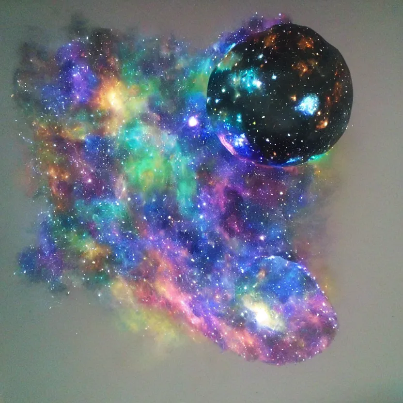 Prompt: paper mache nebula