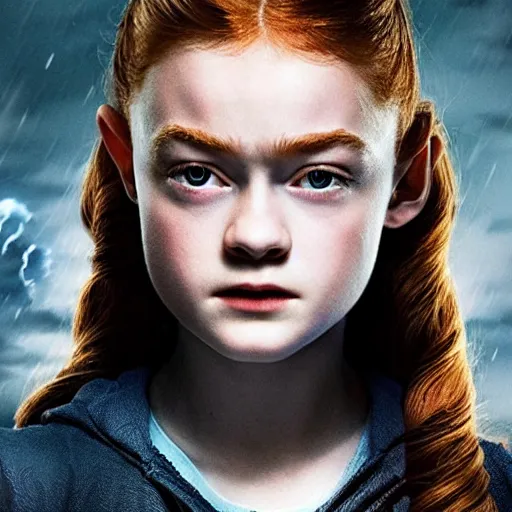 Image similar to stunning awe inspiring Sadie Sink as Rogue 8k hdr X-Men movie still amazing lighting