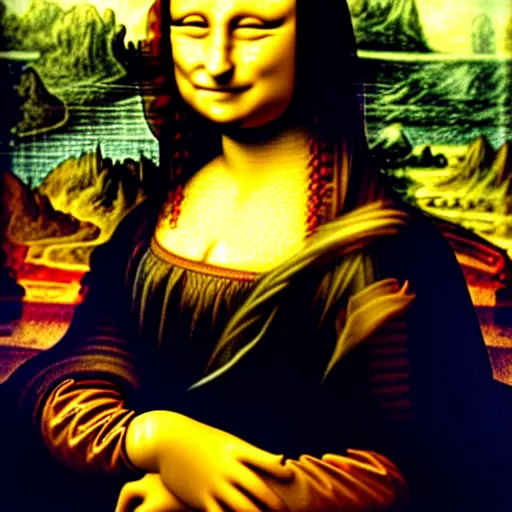 Prompt: mona lisa with a dog face, highly detailed