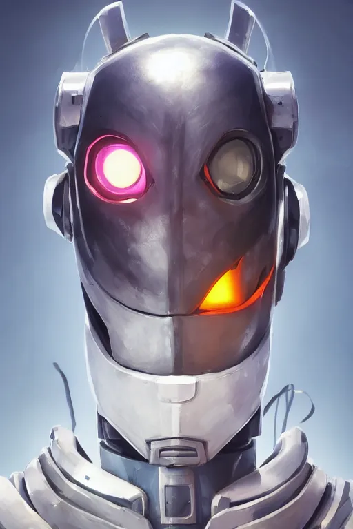 Image similar to epic mask helmet robot ninja portrait stylized as fornite style game design fanart by concept artist gervasio canda, behance hd by jesper ejsing, by rhads, makoto shinkai and lois van baarle, ilya kuvshinov, rossdraws global illumination radiating a glowing aura global illumination ray tracing hdr render in unreal engine 5