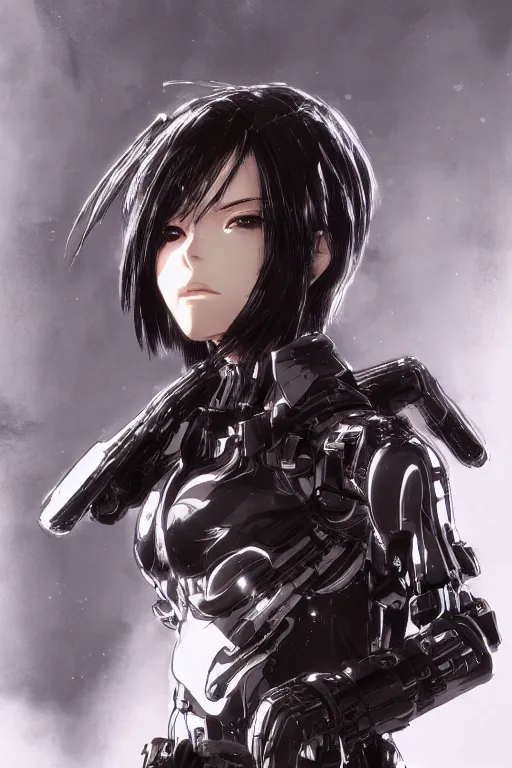 Image similar to Beautiful Gunnm Alita by Tsutomu Nihei, artstation, young, very attractive, pretty face, hyper detailed, rendering by octane, shallow depth of field, uplight