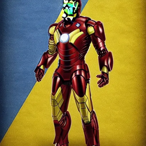 Image similar to Iron Man and Ukraine colors