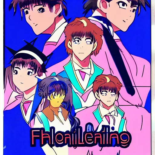 Image similar to A Filipino college student, shojo, 80s anime, cel animation