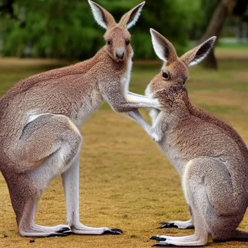 Image similar to kangaroos with fish scales