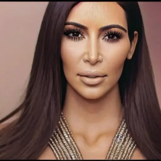 Image similar to film still of Kim Kardashian.