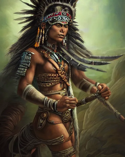 native american woman warrior art