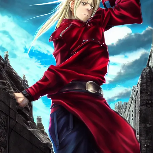 Image similar to Photorealistic Edward Elric as a goddess, Hyperdetailed, 108 megapixels, awe inspiring