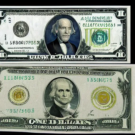 Prompt: new us dollar bill with obama as the portrait