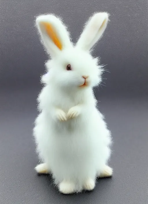 Image similar to 80mm resin detailed miniature of fluffy rabbit, Product Introduction Photos, 4K, Full body, simple background