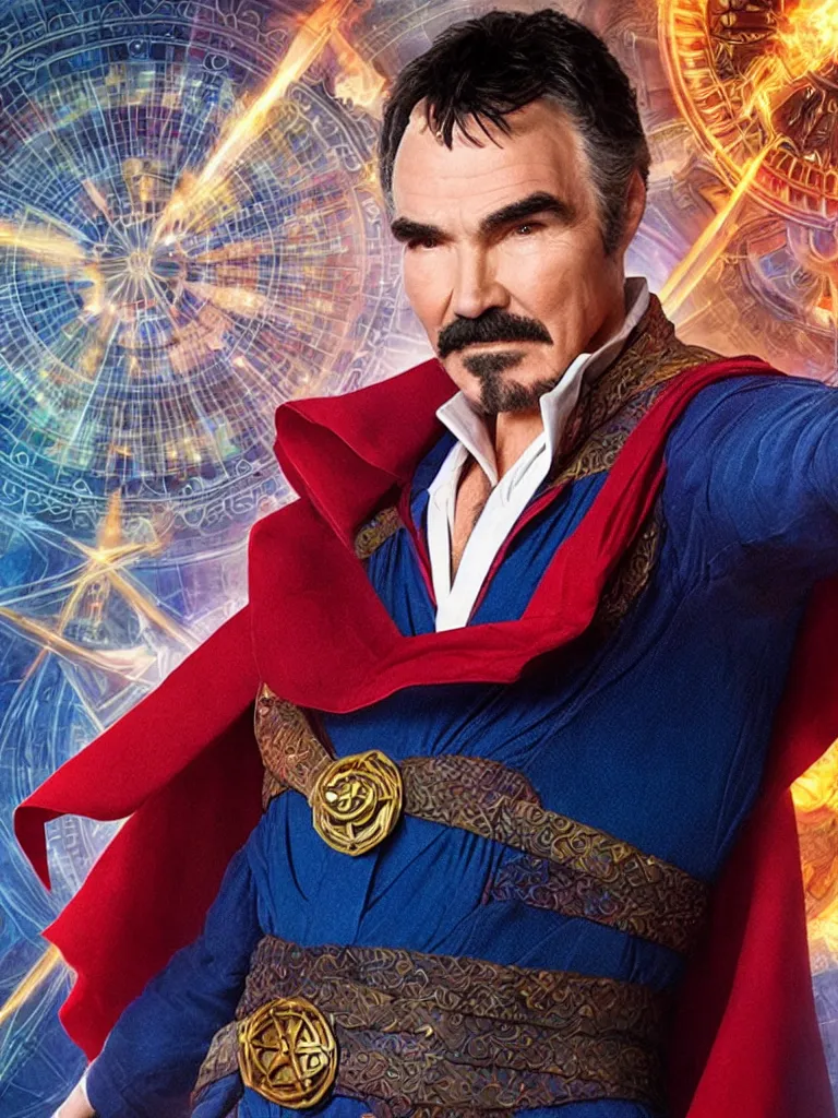 Image similar to Burt Reynolds as Doctor Strange